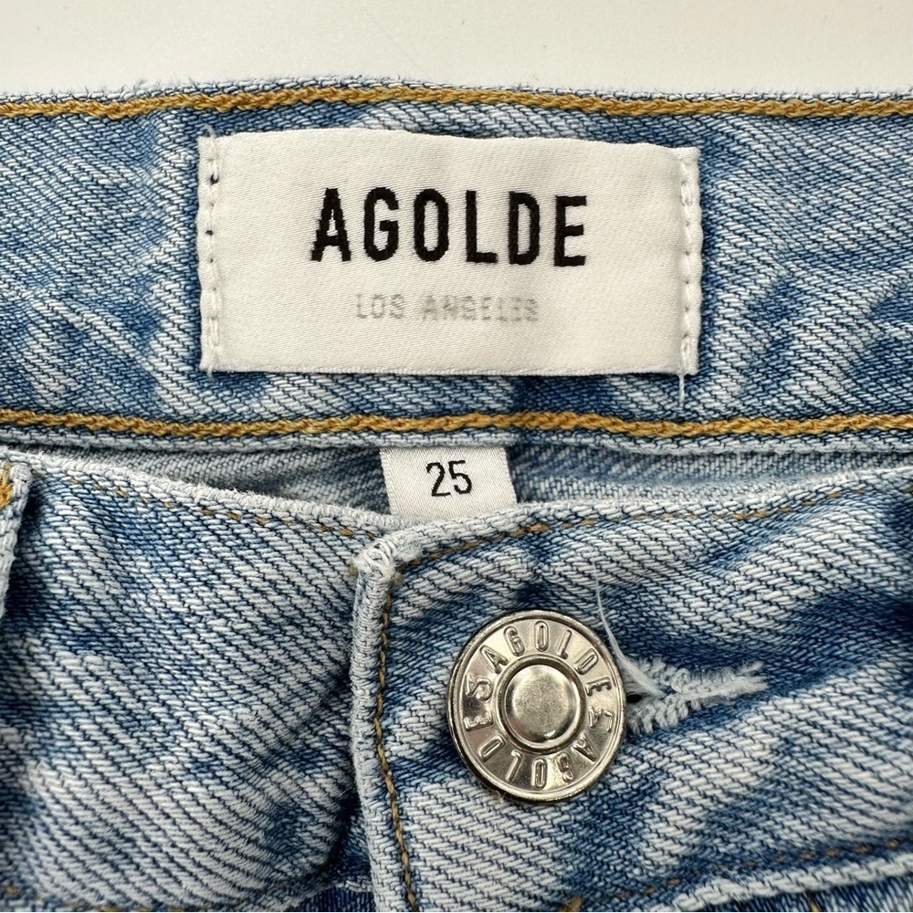 AGOLDE‎ Riley Hi Rise Straight Crop Jean Light Wash Size 25 - Picture 10 of 13